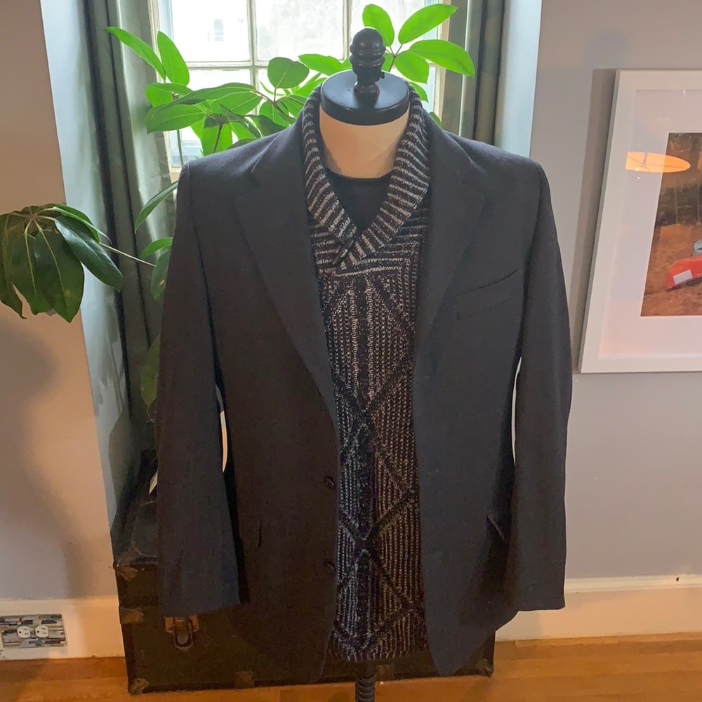 Bachrach Charcoal Blazer Maid In Italy 41R